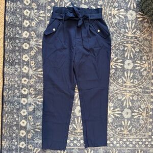 SHEIN Tie High Waist Pants